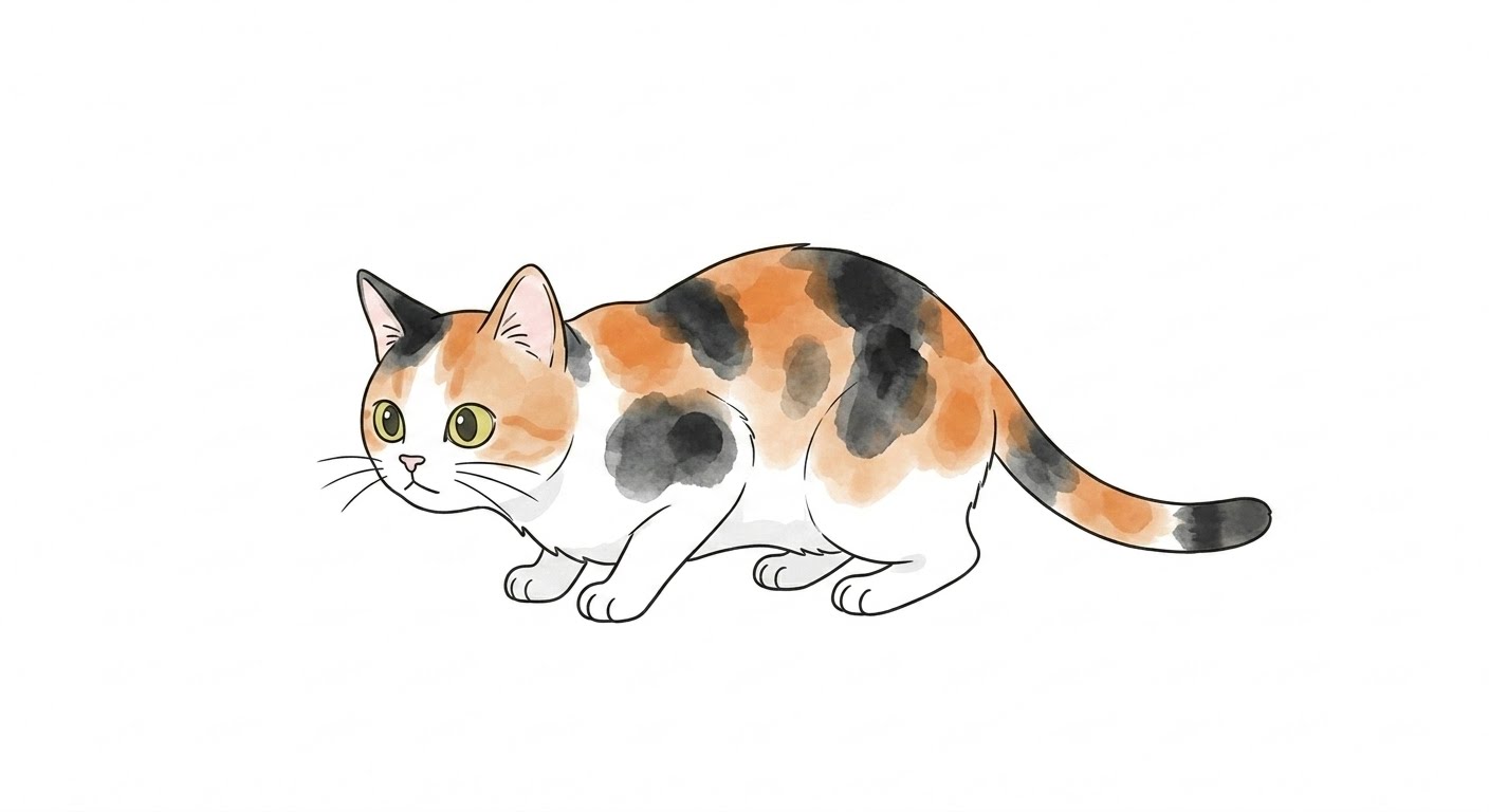 Focused cat body language