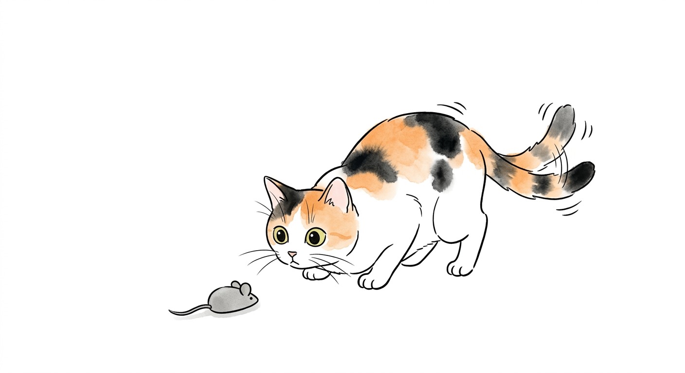 Playful cat body language