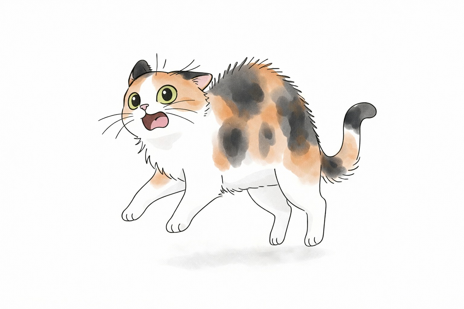 Startled cat body language