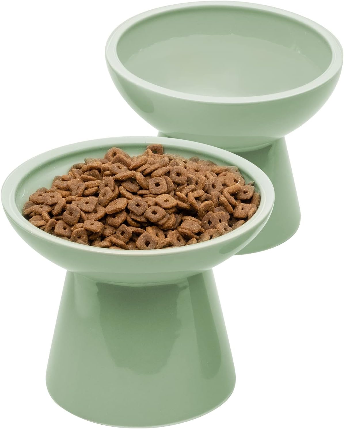 CEEFU 2 Elevated Ceramic Cat Bowls