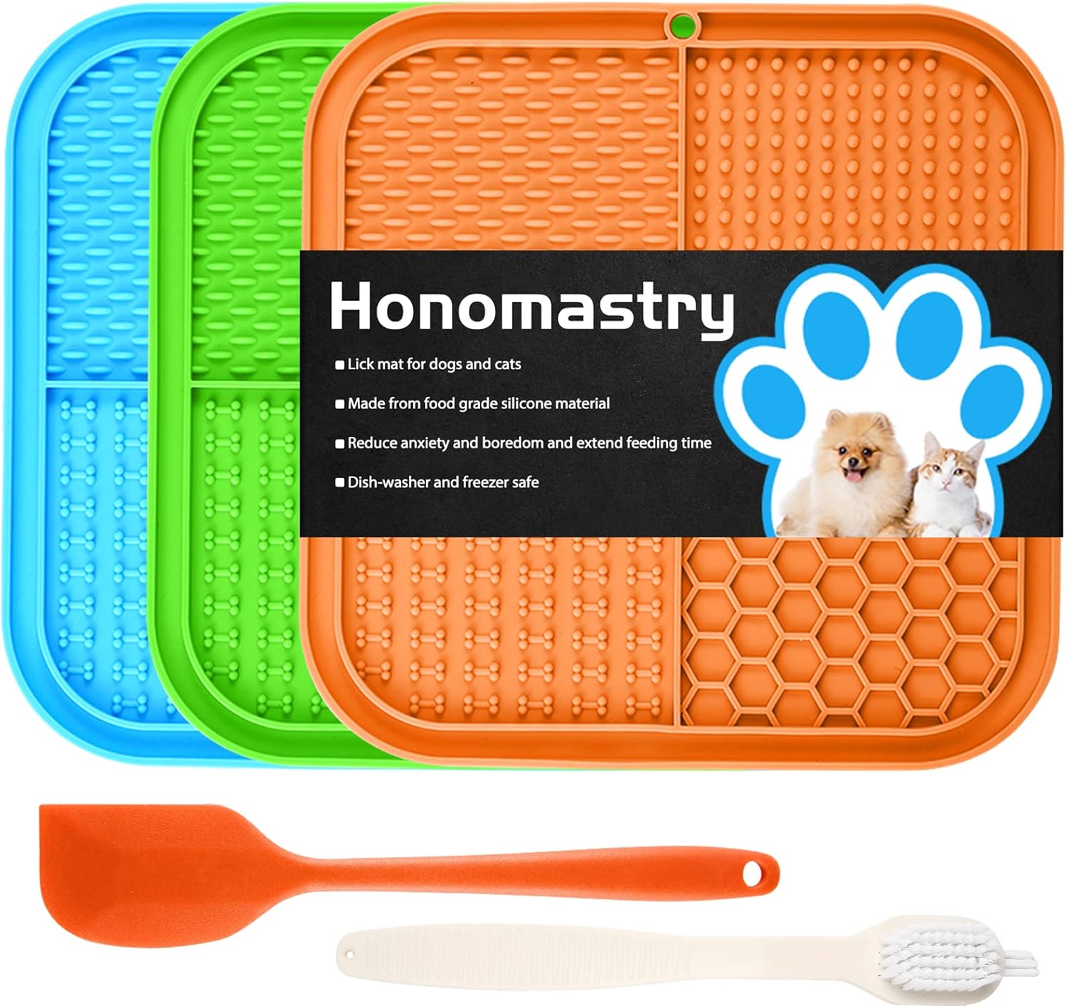 Honomastry 3-Pack Silicone Lick Mat
